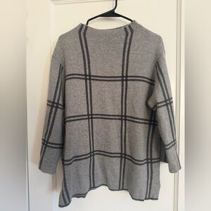 J. Jill Gray Checkered Women's Sweater
